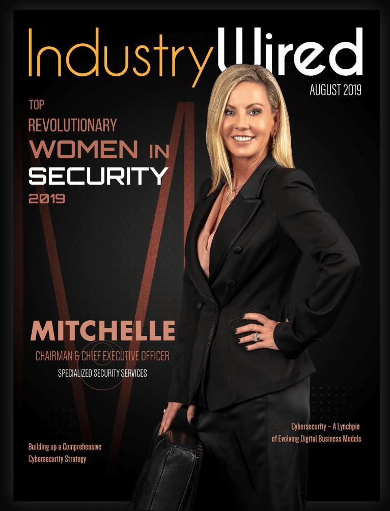S3 Security CEO, Mitchelle Schanbaum, on the cover of Industry Wired magazine.