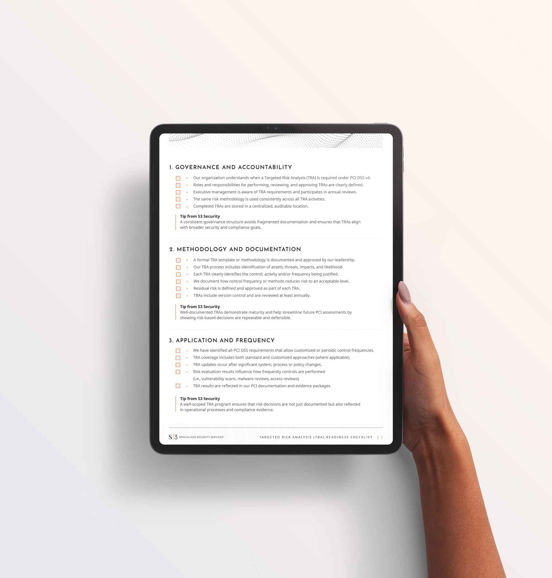 Targeted Risk Analysis Readiness Checklist